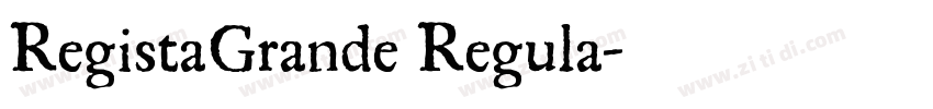 RegistaGrande Regula字体转换